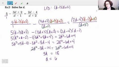 8-6 Video: Solving Equations w/ Rational Expressions