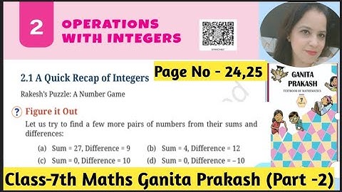 Class 7 Maths Ganita Prakash Part 2 | Chapter 2 Operations with Integers| Page No 24,25 | Solutions