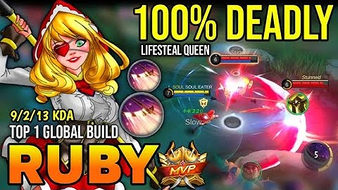 RUBY BEST BUILD 2022 | BUILD TOP 1 GLOBAL RUBY GAMEPLAY | MOBILE LEGENDS✓