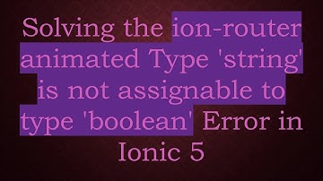 Solving the ion-router animated Type 