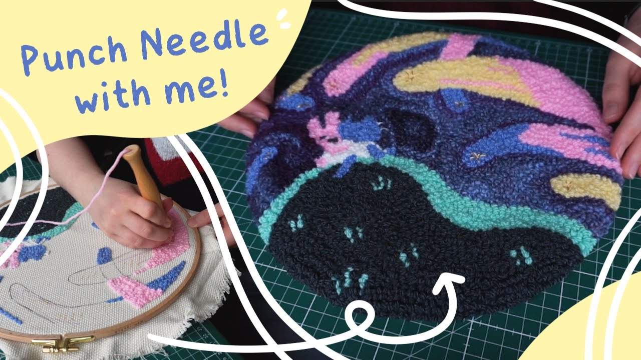 Punch Needle with me! Just starting out - YouTube