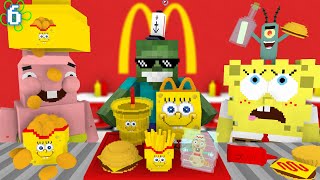 🍔 ทำงานที่ร้าน MCDONALD'S ของสปอนจ์บ็อบ! - อนิเมชัน Minecraft