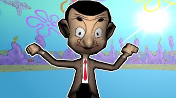 The Simpsons Hit & Run - Mr. Bean in Annoy Squidward Gameplay