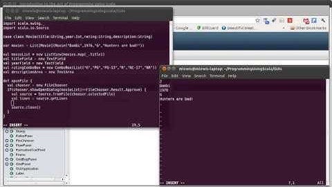 Movie GUI Adding Menu Option using Scala