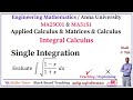 Indefinite Integral | MA25C1 | Applied Calculus | MA3151 | Integral Calculus | Single Integrals