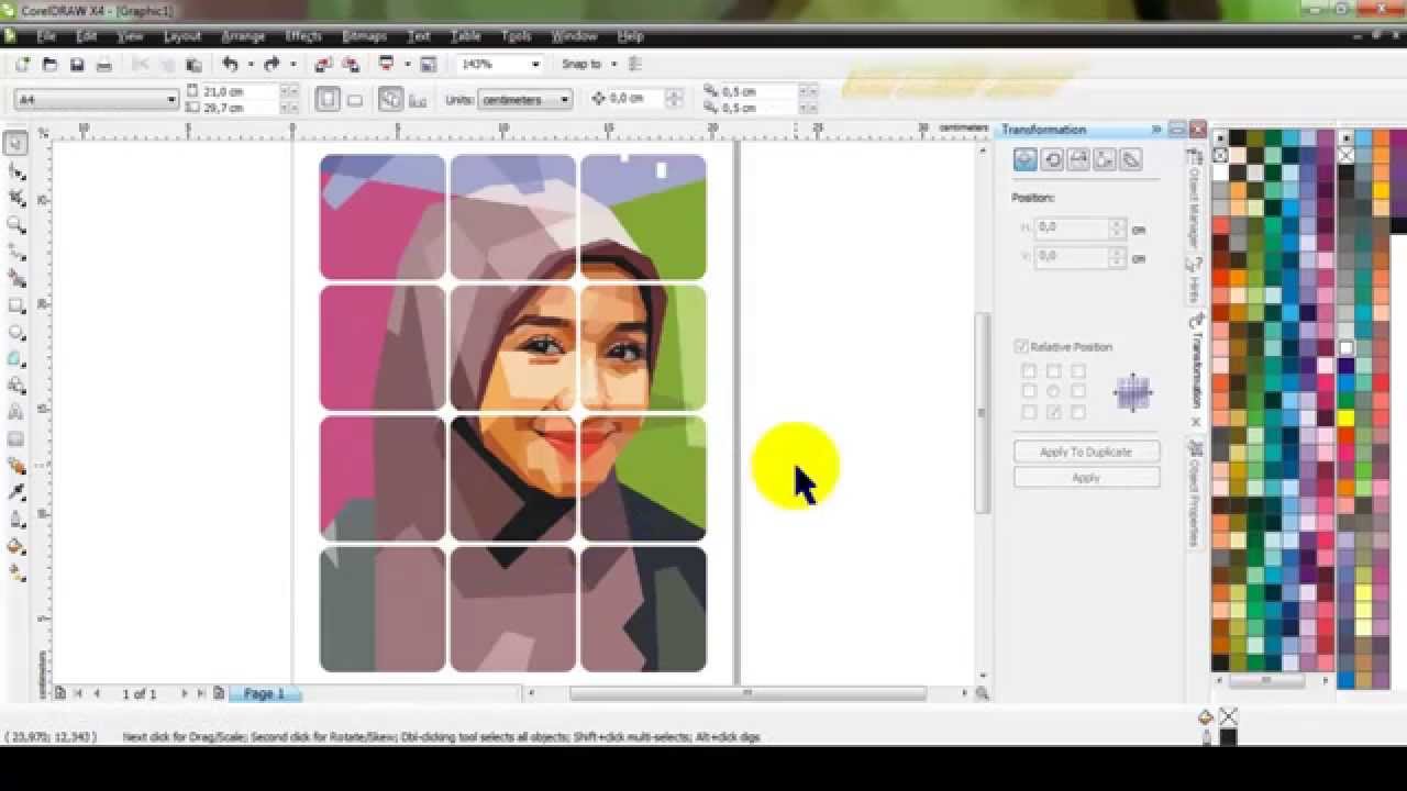 Memotong Gambar Foto Menjadi Beberapa Bagian Dengan CorelDRAW YouTube