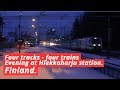 [VR] Four tracks - four trains. Eveneing at Hiekkaharju station, Vantaa