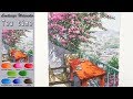 A sunny day:Tea time - Drawing Landscape watercolor (wet-in-wet. Arches)NAMIL ART