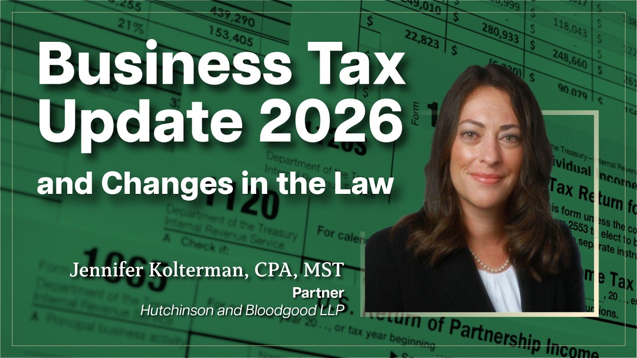 Business Tax Update 2025-2026