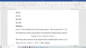 Actuarial SOA Exam P Sample Question 78 (once 102) Solution