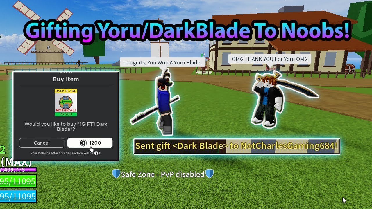 Blox Fruits - Dark Blade Fast Delivery [GIFT ONLY]