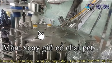MÁY CHIẾT 6 VÒI ĐÓNG CHAI NƯỚC SUỐI TỰ ĐỘNG