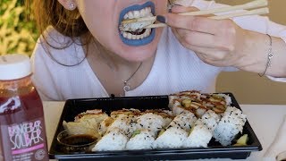 ASMR Whisper Eating & Drinking Sounds | Sushi & Smoothie