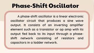 RC FEEDBACK OSCILLATOR CIRCUIT -  PURIO