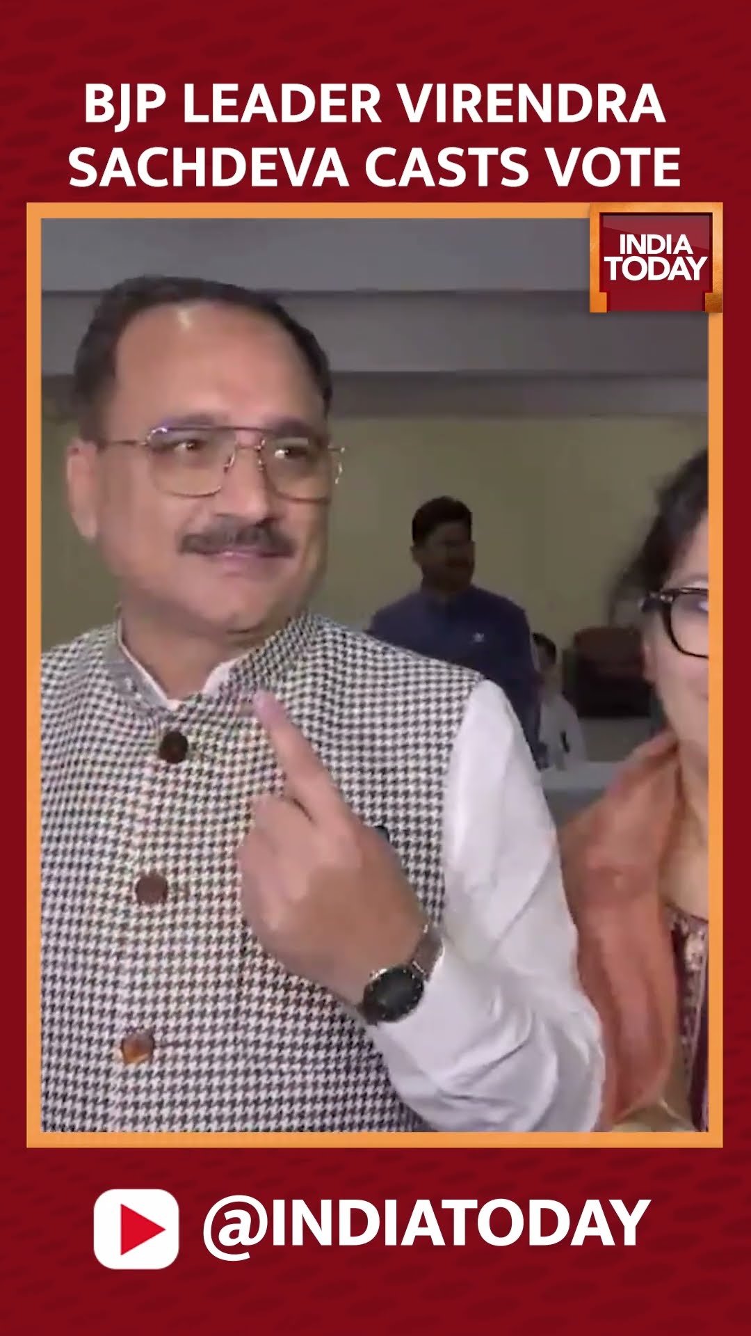 Delhi BJP President Virendra Sachdeva Casts His Vote | Delhi Elections 2025 | #shorts #delhielection