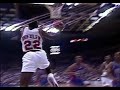 Clyde drexler glides for reverse dunk past john salley 1990 finals