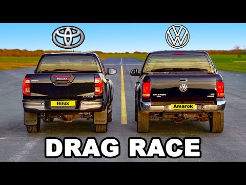 New Toyota Hilux v VW Amarok: DRAG RACE