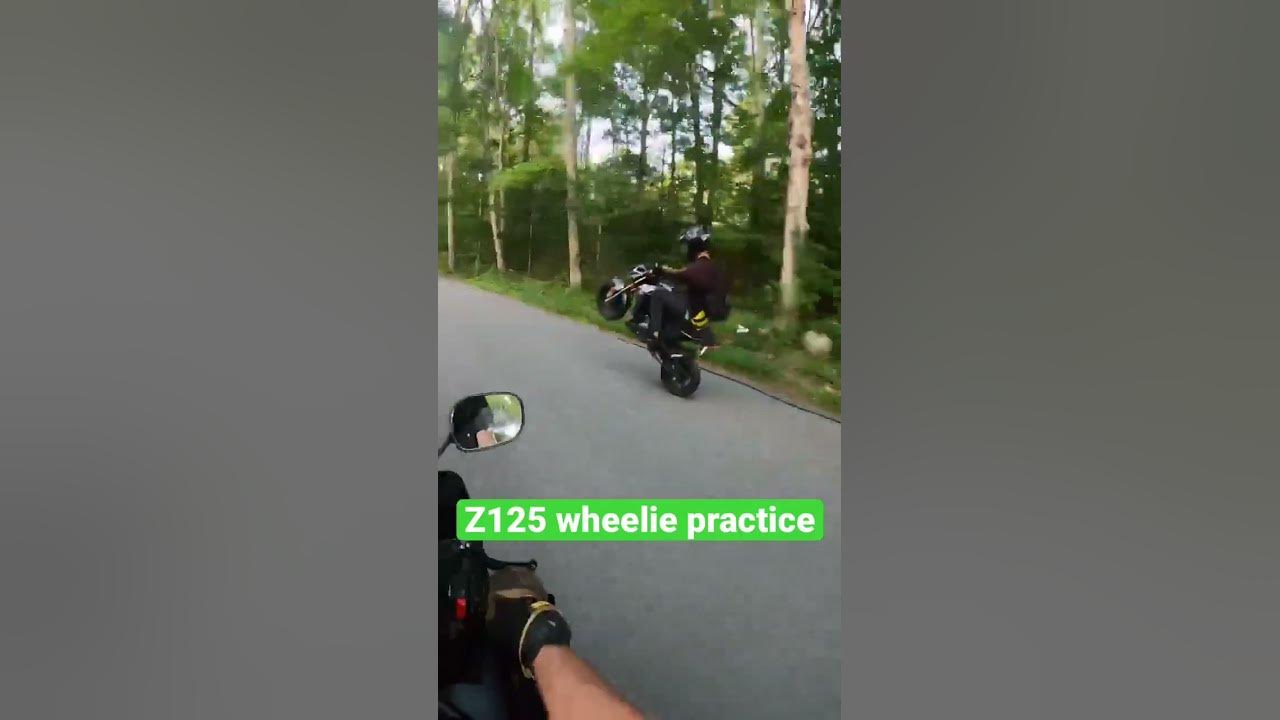 Z125 wheelie practice YouTube