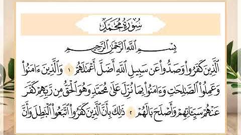 47 سورة محمد القارئ الشيخ حسن النخلي