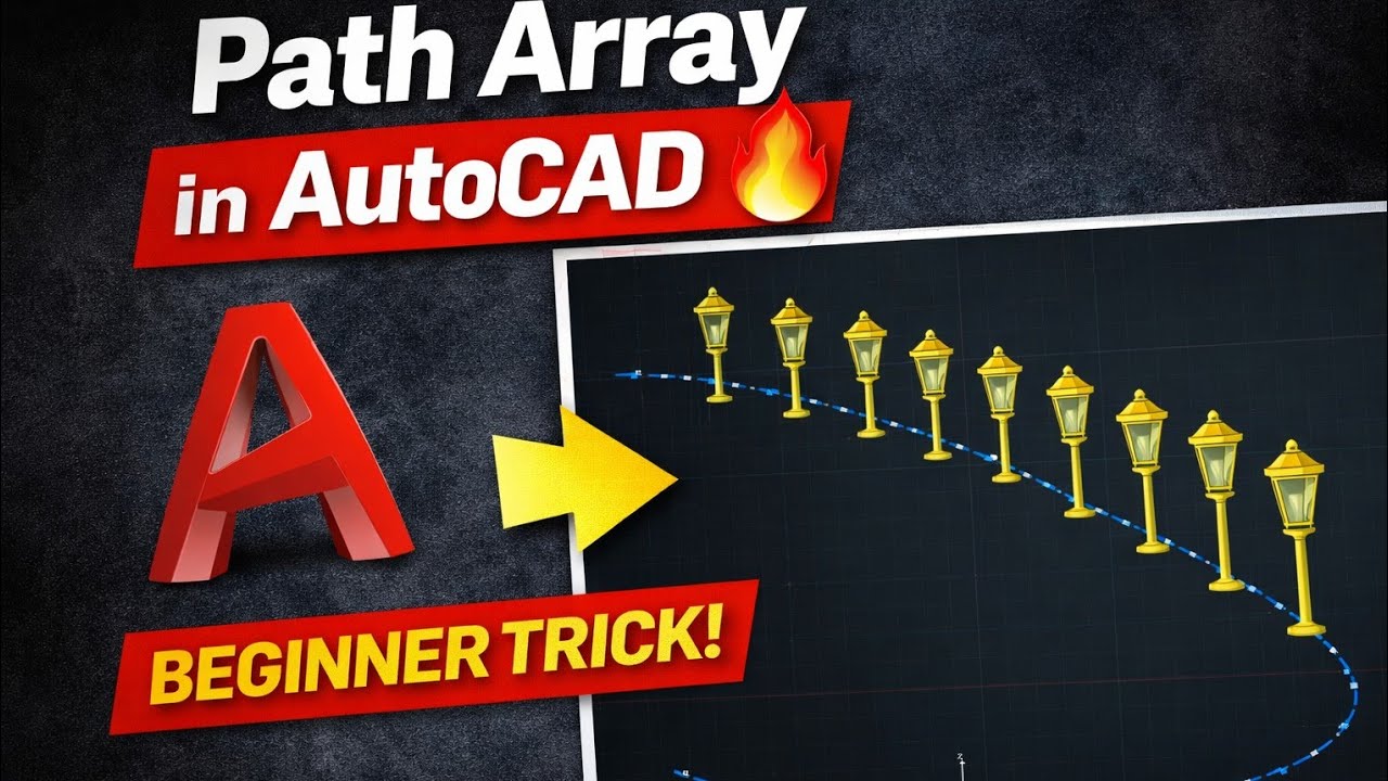 Path Array in AutoCAD 🔥 | Beginner Trick - YouTube