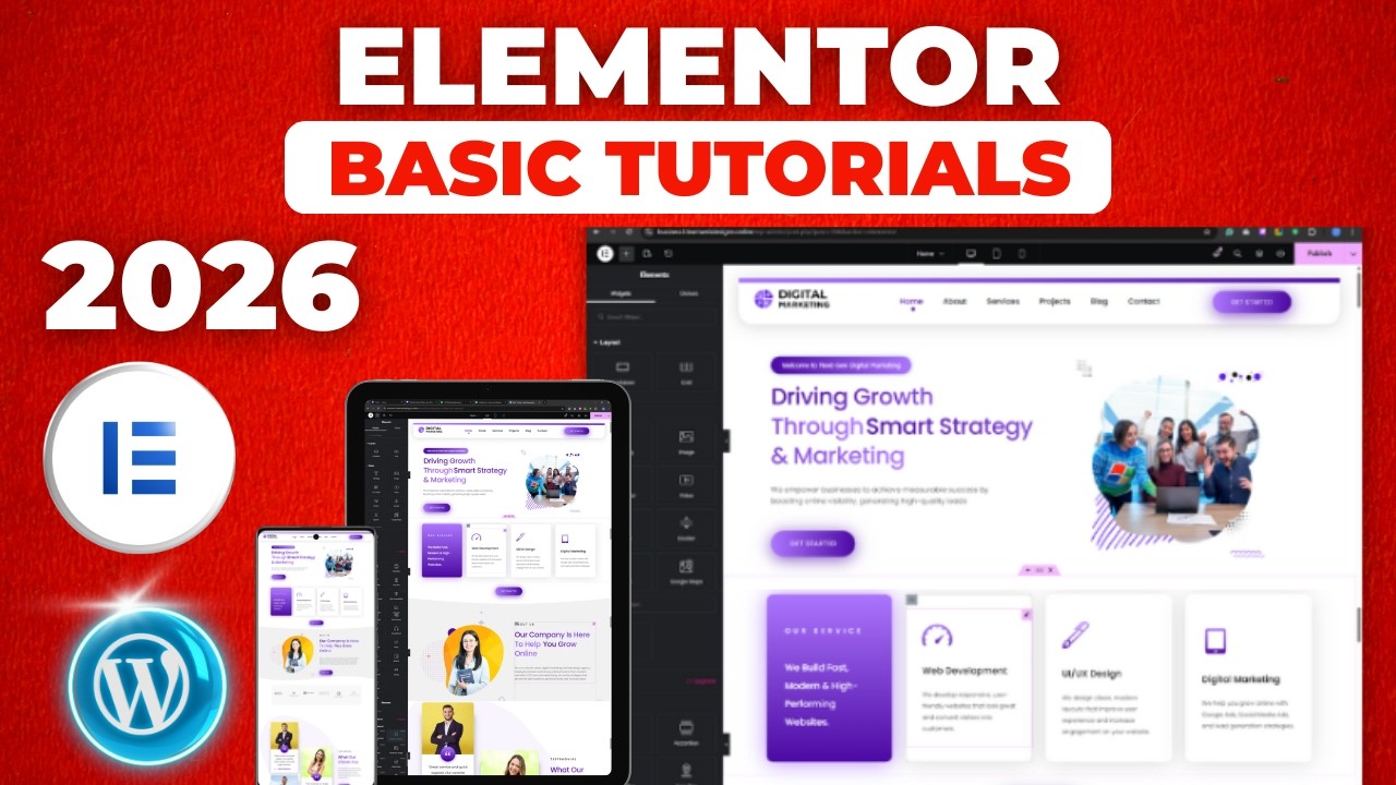 Elementor Basics for Beginners | Learn Elementor Step by Step (2026 ...