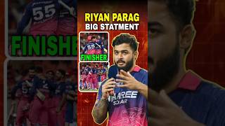 🚨 RR vs DC || Riyan parag ने दिया बड़ा बयान 😱 || FINISHER Donovan Ferreira || #ipl #rrvsdc #shorts