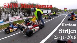 Meijndert in microkart Kombikart Comer C50 run 1 @ SHW Strijen day 2 Mini-cursus 25-11-2018