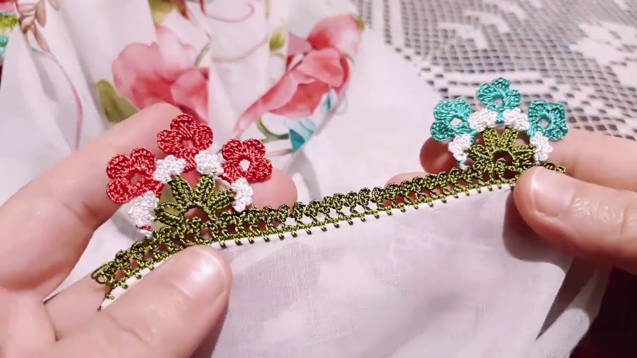 1673 - Orkide buketi şahane tığ oyası  modeli