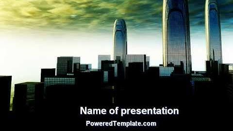 Futuristic Cityscape PowerPoint Template by PoweredTemplate.com