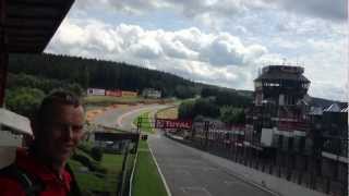 F1's Fast Fly-by Towards Eau Rouge