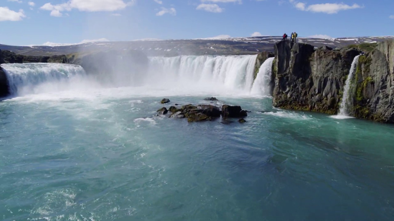 Godafoss Wasserfall In Island Youtube