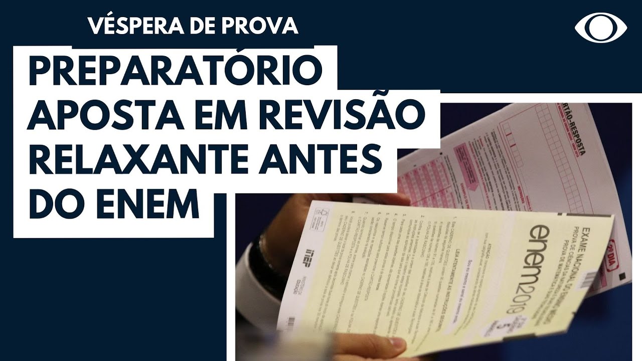 Preparatório aposta em revisão relaxante antes do Enem