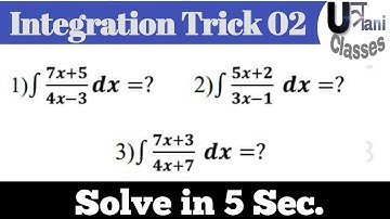 Integration shortcut trick #2|Linear form in 5 sec|IIT JEE|BHU|NDA|AIR FORCE|Maths Tricks