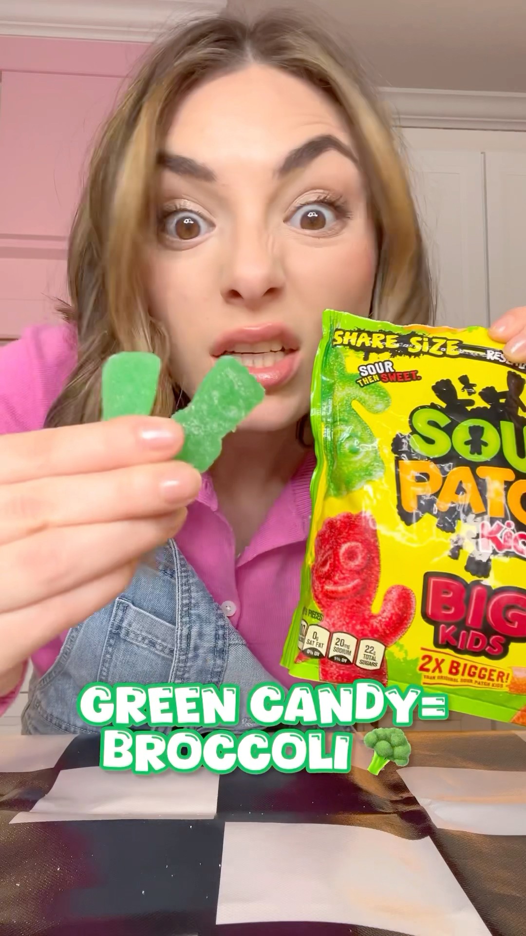 When green candy looks too much like broccoli! ??? #candy #comedy