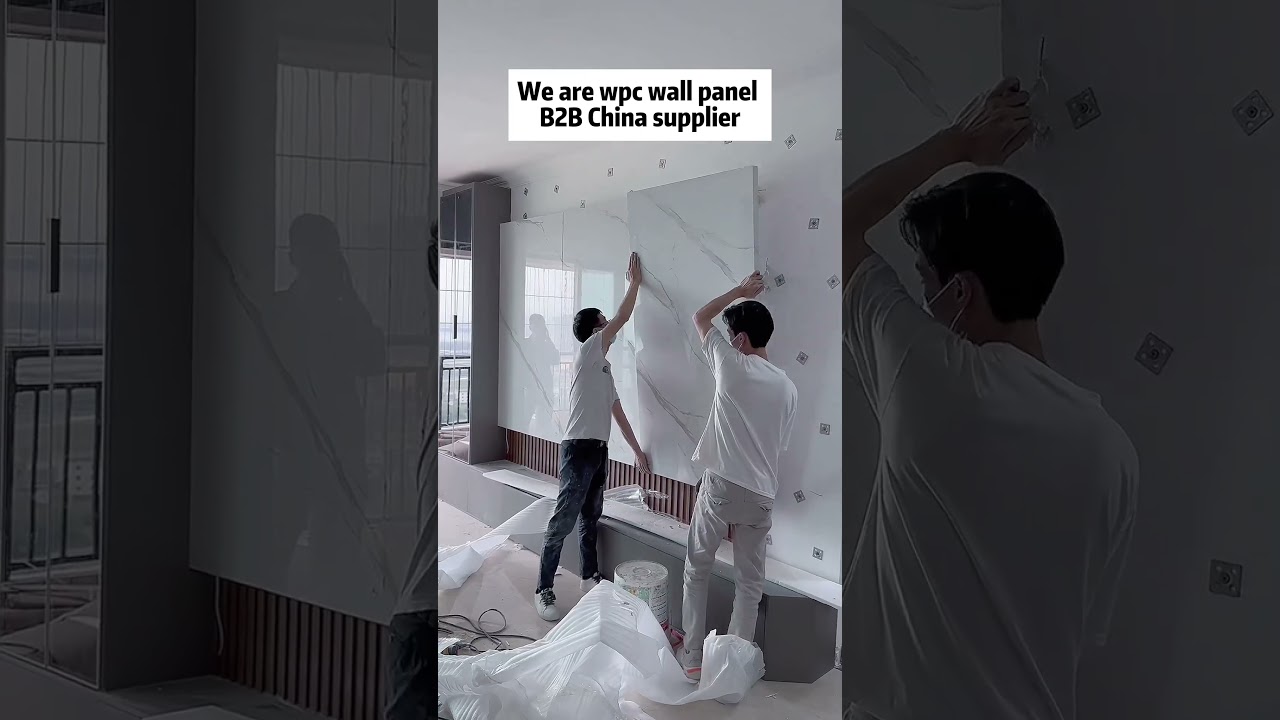 wpc wall panel production factory. Wholesale import of decorative materials. B2B China Supplier.