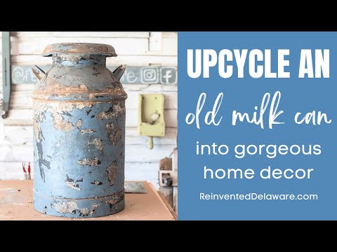 Vintage Milk Can Table Makeover - Reinvented Delaware