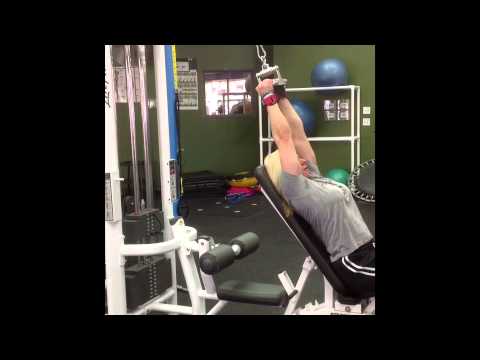 Incline Bench Pull Down