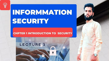 Introduction to security in Information Security/ CH#1/part1 Urdu/Hindi