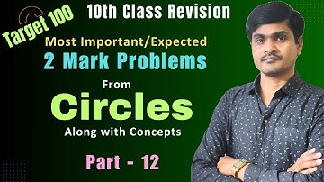 Target 100 in Maths Part - 12 I 10th Class Public Exams I SSC 2025 I 2 Marks Questions by Ramesh Sir