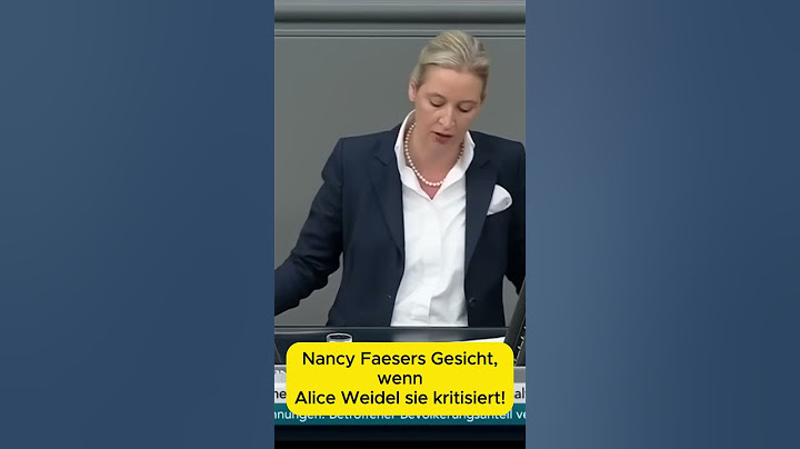 Schauen Sie sich das Gesicht von Nancy Faeser an, wenn Alice Weidel sie kritisiert!