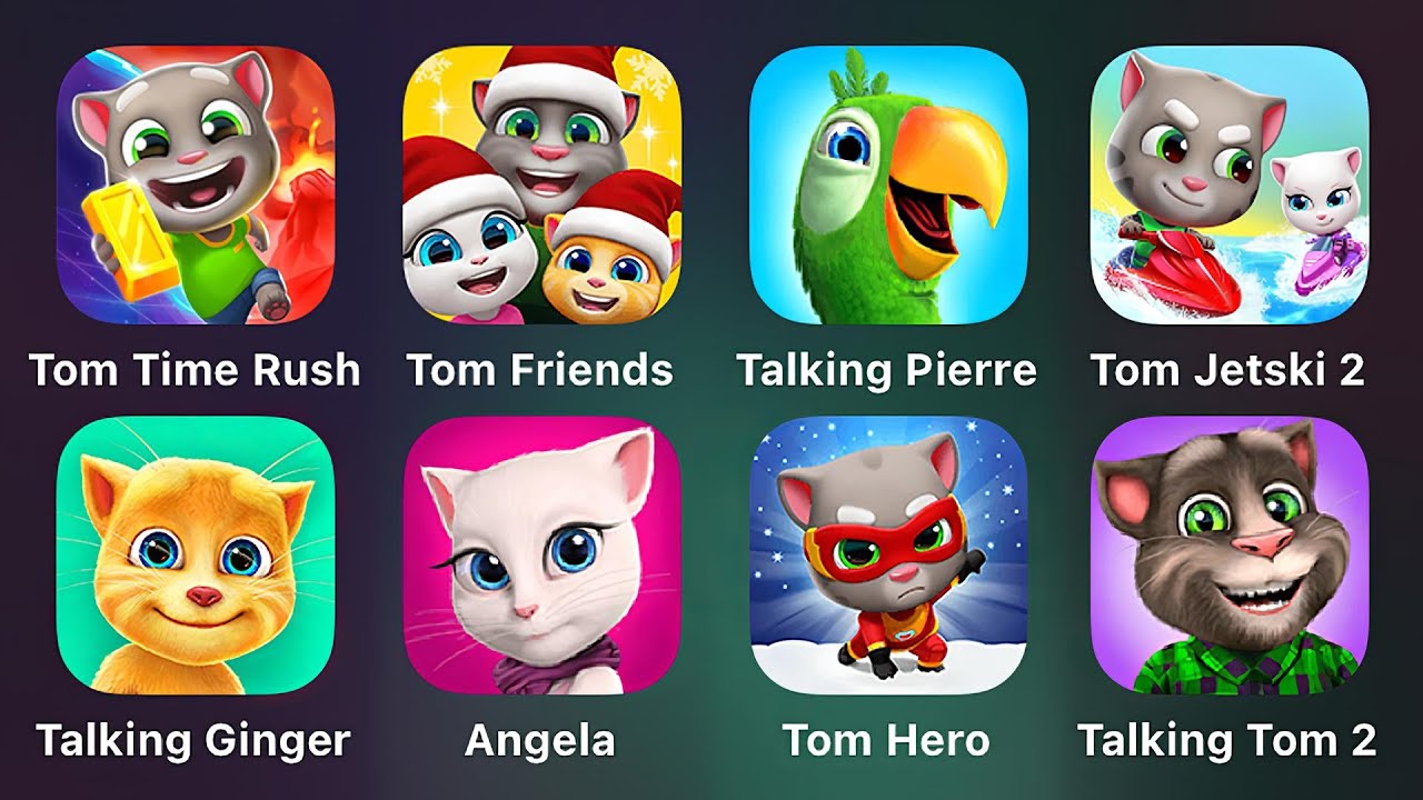 Tom Time Rush, Tom Friends, Talking Pierre, Tom Jetski 2, Talkign ...