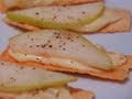 Brie with Pear and Black Pepper Appetizer - Ripe Brie and Pear Party Bites