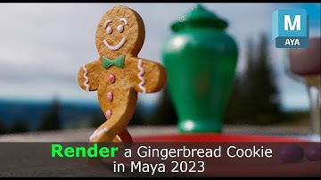 Render a Still of a Gingerbread Cookie in Maya 2023