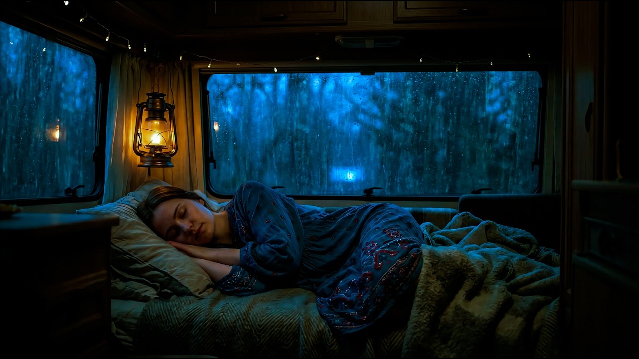 Heavy Rain and Thunder ASMR in Van | Sleep Instantly with Relaxing Storm Sounds