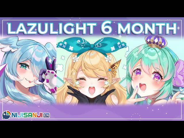 【#LAZULI6HT】 🎉6 MONTH CELEBRATION🎉【NIJISANJI EN | Pomu Rainpuff】のサムネイル
