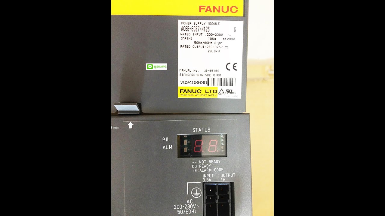A06B6087H126 Alpha Power Supply Module พาวเวอร์ ซัพพลาย โมดูล - YouTube