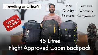 Comparing Top 3 Budget Travel & Office Backpacks | Flight Approved | Safari, Aristocrat, Gear Turbo