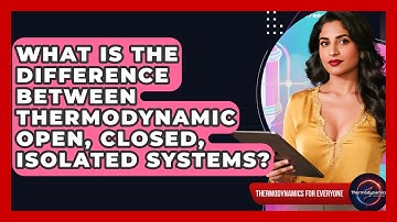 What Is The Difference Between Thermodynamic Open, Closed, Isolated Systems?