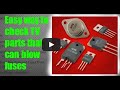 How to check fuses, diodes, transistors, voltage regulators
