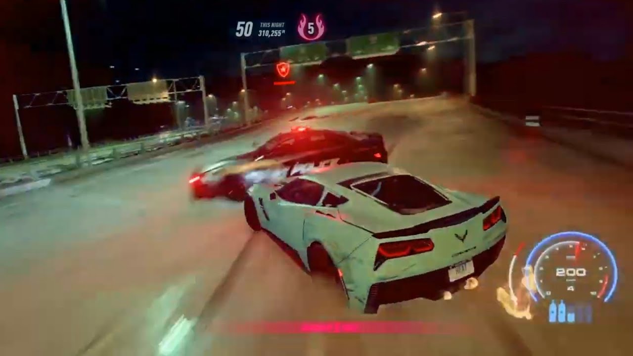 Heat 5 Police Chase Pursuit - 1,200 HP Chevrolet Corvette Grand Sport '17 |  PS4 Graphics Gameplay 